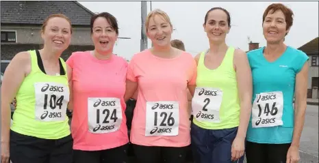  ??  ?? Michelle McDermot, Rose Murphy, Michelle Davitt, Catherine Earle and Irene Bolger.