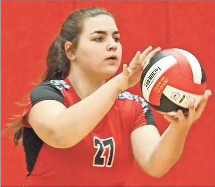  ?? Scott Herpst ?? LFO’s Kylie Bell goes back to serve during a match against Silverdale Baptist Saturday morning in Fort Oglethorpe.