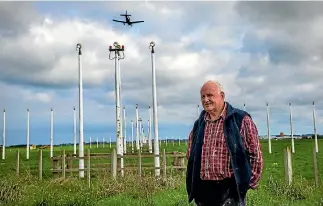  ?? PHOTO: MURRAY WILSON/STUFF ?? Sanson resident Bill Tooley is concerned about the impact a proposed deal with the Singaporea­n Government would have on towns near the Ohakea Air Force Base.