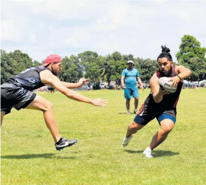  ?? Photo / Steph Walker ?? Rotorua’s Nerehana Tarei in action during the Whakata¯ ne Touch Tournament on Saturday.