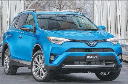  ??  ?? The 2017 Toyota RAV4 Hybrid was one of two all-wheel drive models to make the list with an owner spending less than $1,400 annually on fuel.