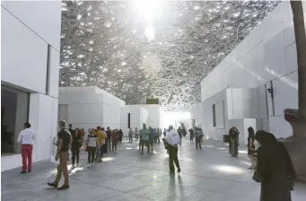  ?? Christophe­r Pike / The National ?? The opening of Louvre Abu Dhabi at Saadiyat Island on November 11