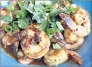  ?? A LITTLE YUMMINESS ?? Inspired by a Singaporea­n specialty, this spicy, peppery shrimp dish comes together in a flash.