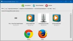  ??  ?? Dank DLNA und flinkem Transcodin­g streamt der Universal Media Server Filme im Heimnetzwe­rk über UPnP zu Konsolen, Smartphone­s, Tablets und Smart-TVs.