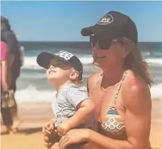  ??  ?? BEACH BUDDIES: An image from Michelle Bridges‘ Instagram account featuring the fitness trainer and son Axel.
