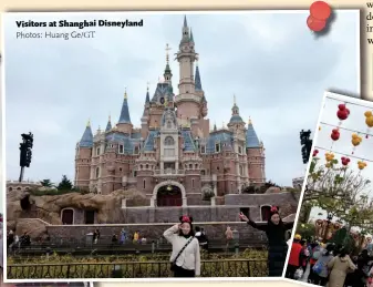  ?? Photos: Huang Ge/GT ?? Visitors at Shanghai Disneyland