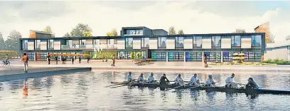  ?? ?? Looking good An architectu­ral concept image of how the redevelope­d watersport­s centre in Strathclyd­e Park would look