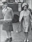  ??  ?? A young Prince Charles and the Queen at Gordonstou­n School