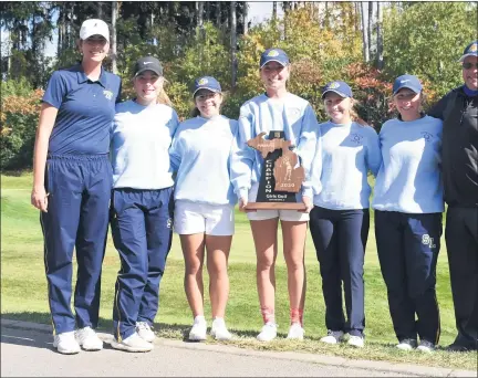  ?? PHOTOS BY JASON SCHMITT — FOR MEDIANEWS GROUP ?? The South Lyon golf team captured the school’s ninth-consecutiv­e regional championsh­ip Thursday at Farmington Hills Golf Club. The Lions shot a 324to win the Division 2regional. Runner-up Port Huron Northern and third-place Farmington Hills Mercy will join South Lyon at next week’s state finals in East Lansing.