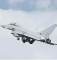  ??  ?? 0 RAF Typhoon jets were scrambled to escort the plane