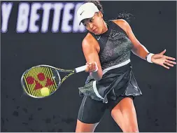  ?? Picture: MIKE FREY-USA TODAY SPORTS/FILE PHOTO ?? Naomi Osaka plays a shot in Round 1 of the Women’s Singles on Day 2 of the Australian Open tennis at Rod Laver Arena.