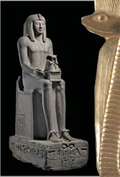  ??  ?? ESTATuA SEDENTE deL faraón seTi. arenisCa CuarCÍTiCa. dinasTÍa XiX, reinadO de seTi ii, c. 1200-1194. a. c.. Templo de muT, KarnaK, TeBas, egipTO. © TrusTees Of The BriTish museum.