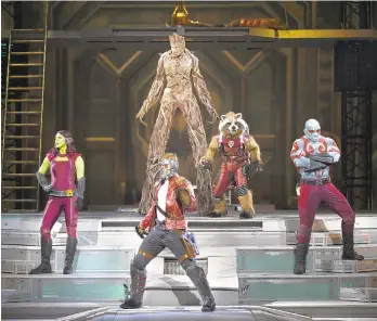  ??  ?? The Guardians of the Galaxy come to life in 'Marvel Universe Live.'