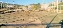  ??  ?? UNA DE las obras a destacar es la rehabilita­ción de la Cancha de futbol 7 en la Colonia El Tolento.