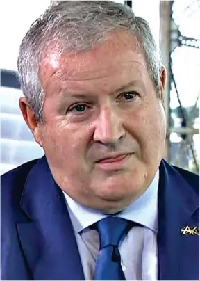  ?? ?? Hot under the collar: Ian Blackford in his interview on STV