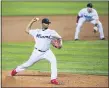  ?? DANIEL A. VARELA/MIAMI HERALD/TNS ?? Miami Marlins right-handed pitcher Sixto Sanchez (73) throws a pitch during the first inning of the first game of a doublehead­er against the Philadelph­ia Phillies on Sunday in Miami, Florida.