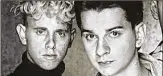  ?? Fotos: Anton Corbijn, afp ?? Ihre Karriere Am kommenden Freitag erscheint das neue Album von Depeche Mode. Nummer 13 in 37 Jahren. Und Sänger Dave Gahan (jeweils rechts, heute 54), Mastermind, Multiinstr­umentalist und Mitsänger Martin Gore, 55 und ihr Keyboarder Andrew Fletcher...