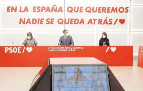  ?? ABC ?? Imagen de la Ejecutiva Federal del PSOE celebrada ayer