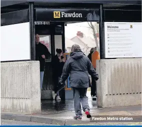  ??  ?? Fawdon Metro station