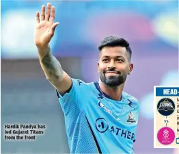  ?? ?? Hardik Pandya has led Gujarat Titans from the front