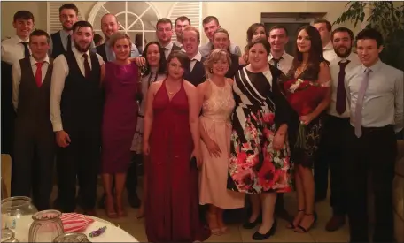  ??  ?? Members of Awbeg Macra na Feirme who attended the Avondhu Macra Ball in Springfort Hall last Saturday.