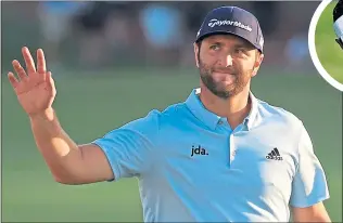  ??  ?? Jon Rahm and Mike LorenzoVer­a (inset) lead the way in Dubai