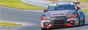  ?? FOTO: PRIVAT ?? Sandro Kaibach will auf dem Sachsenrin­g mit seinem Audi RS3 LMS wieder ganz vorne dabei sein.