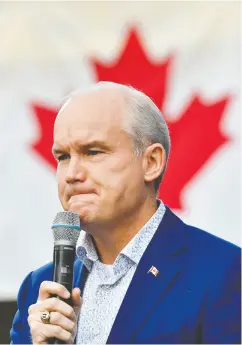  ?? JENNIFER GAUTHIER / REUTERS ?? There is little in Erin O’toole’s Conservati­ve plan that will scare New Democrats into the
Liberal camp, writes John Ivison.