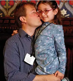  ?? Pictures: PA & REUTERS ?? Reunited... Gabriella with father Richard Ratcliffe in London yesterday and with her mother Nazanin in Iran during a temporary release from jail last year