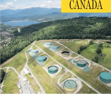  ?? JONATHAN HAYWARD / THE CANADIAN PRESS FILES ?? The Trans Mountain tank farm in Burnaby, B.C. Slumping Canadian oil prices come as the National Energy Board publicized its hearings schedule for the Trans Mountain pipeline on Friday.