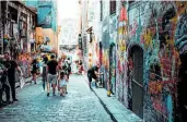  ??  ?? Melbourne’s Laneways. Photo / Annie Spratt on Unsplash