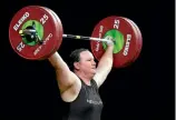  ?? Photo: GETTY IMAGES ?? Laurel Hubbard in action during the women’s 91kg-plus category at the Commonweal­th Games. The elbow injury that caused her to withdraw from the event has forced her retirment.