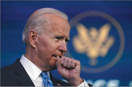  ?? MATT SLOCUM — THE ASSOCIATED PRESS ?? President-elect Joe Biden ran three times for the nation’s highest office and on Wednesday finally will become the leader of the free world.