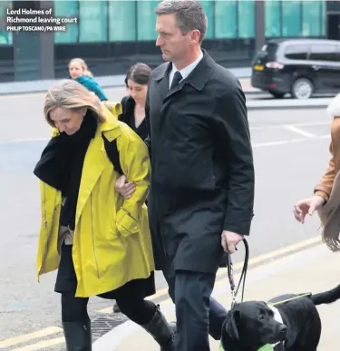  ?? PHILIP TOSCANO/PA WIRE ?? Lord Holmes of Richmond leaving court