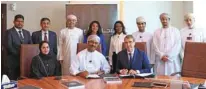  ?? - Supplied picture ?? SIGNING CEREMONY: Sohar Internatio­nal’s alliance with EFG Internatio­nal will combine the bank’s existing investment advisory business and wealth management platform with EFG’s capability to access global markets and products.