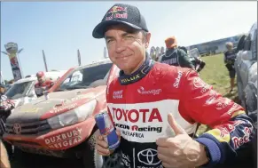  ?? PICTURE: EPA ?? Giniel de Villiers drove his Hilux to third place in Dakar Rally.