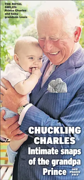  ??  ?? THE ROYAL SMILES: Prince Charles and baby grandson Louis