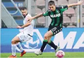  ??  ?? Francesco Acerbi, 27 anni, nel corso di Sassuolo-Lazio