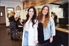  ?? STEVE MacNAULL/The Okanagan Weekend ?? Savannah Jackson, left, is the manager and Erin Moore the owner of the new Is. Salon at 1389 Ellis St. in downtown Kelowna.