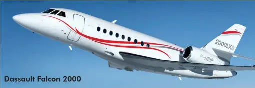  ??  ?? Dassault Falcon 2000