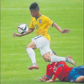  ?? FOTO: CBF ?? Vitinho en un partido con la selección Sub’20 de Brasil