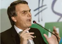  ?? Ricardo Borges - 10.ago.17/Folhapress ?? O pré-candidato Jair Bolsonaro, defensor do uso de armas e que foi defendido por cantor sertanejo