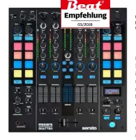  ??  ?? Der Mixars Quattro ist ein profession­eller Serato-DJ-Mixer mit zwei USB-Anschlüsse­n.