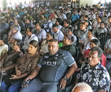  ?? Photo: Charles Chambers ?? Over 500 people attended a condolence gathering at Girmit Centre in Lautoka.