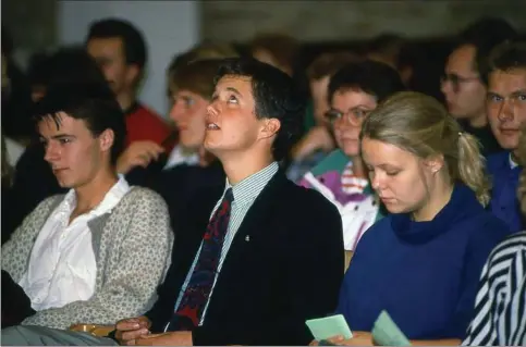  ?? ?? Kronprins Frederik begyndte på Aarhus Universite­t i september 1989. Foto: Preben Tolstoy/Polfoto.