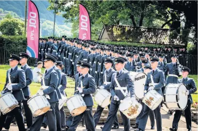  ??  ?? MOD St Athan and all local service personnel of the Royal Air Force, past and present, have been granted the Freedom of the County Borough of Rhondda Cynon Taff at Ynysanghar­ad War Memorial Park, Pontypridd