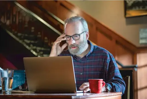  ?? AMC ?? Bob Odenkirk plays the crabby English Department chair at a second-tier college on “Lucky Hank.”