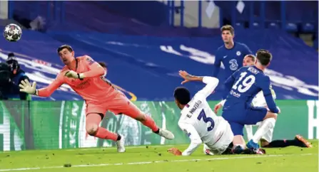  ?? AP ?? Finishing touch: Mason Mount scores Chelsea’s second goal against Real Madrid in a 2-0 second-leg win for the English club.