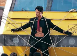  ?? ?? Strapped to the Mk3 DVT, Bollywood superstar Tiger Shroff awaits his fate.