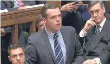  ??  ?? Douglas Ross in the House of Commons